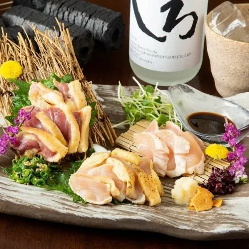 【当店名物】宮崎地鶏 妻地鶏の炭火たたき